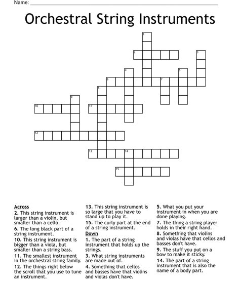 crossword clue stringed instruments